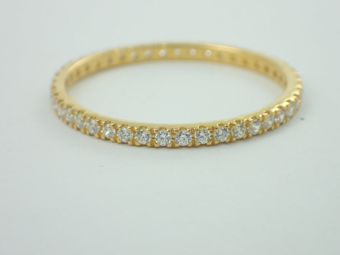 3/4 Micro Pave Eternity Diamond Wedding Band, Platinum Diamond Band, Almost Eternity Ring, Delicate Pave Ring