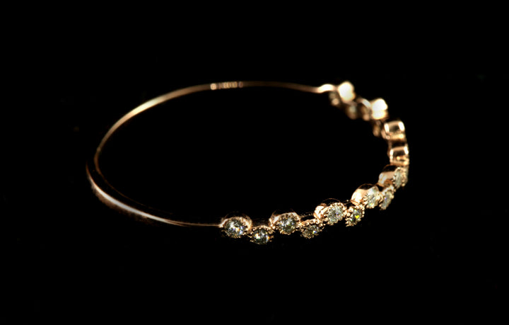Art Deco Dot Diamond Ring/ Cluster Diamond Band/ Circle Shape Half Eternity Band/ Dainty Ring Vintage Wedding/ Gift for Wife Platinum Ring