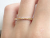 Yellow Sapphires Micro Pave Eternity Band, 14k Solid Gold Full Eternity Bad, Thin Dainty Band, September Birthstone Ring