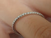 Fish Tail Full Eternity Ring, French Pave Moissanite Wedding Band, Solid Gold Fish Tail Ring, Thin Dainty Band