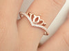 14k Gold Tiara Ring, Crown Wedding Ring, Tiara Princess Ring, Princess Diamond Crown Ring, Princess Ring Wedding Band, Diamond Tiara Ring
