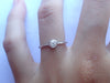 2.5mm Solitaire Bezel Set Diamond Ring 14k Simple Bezel 1 Stone Diamond Ring Stacking Single Diamond Promise Ring Diamond Bezel Set Ring
