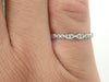 Aquamarine Wedding Band/ 3/4 Eternity Vintage Inspired/Art Deco Aquamarine Gemstone Ring/ Double Dot Band/ March Birthstone Ring