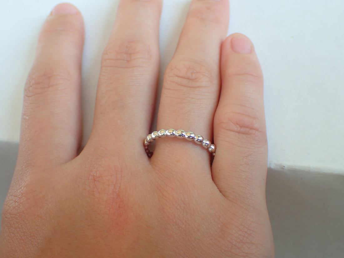 Dot Bubble Ring Simple Wedding Band Platinum Minimalist Ring White Gold Minimalist Ring No Stone Wedding Band Unique No Stone Ring