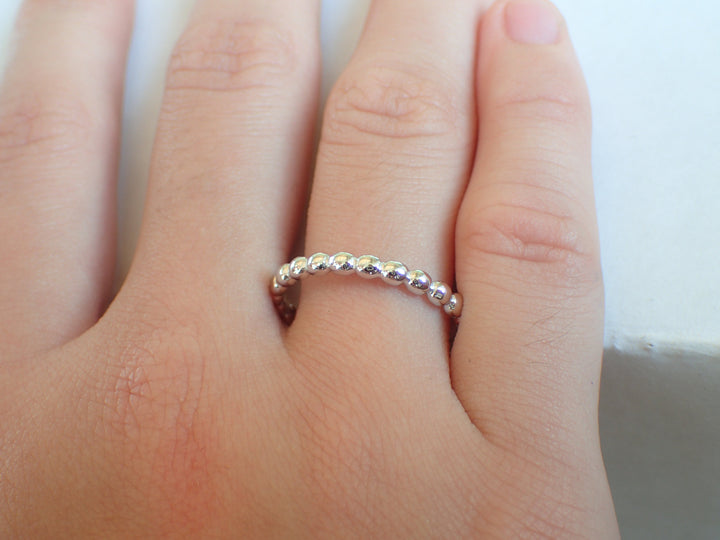 Dot Bubble Ring Simple Wedding Band Platinum Minimalist Ring White Gold Minimalist Ring No Stone Wedding Band Unique No Stone Ring
