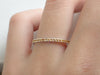 Yellow Sapphires Micro Pave Eternity Band, 14k Solid Gold Full Eternity Bad, Thin Dainty Band, September Birthstone Ring