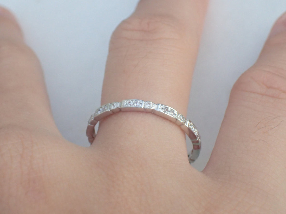 Art Deco Square Band, 14k Art Deco Band, Vintage Unique Design with Modern Twist, Delicate Art Deco Bridal Band