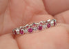 Ruby Eternity Band Diamond Ruby Band Alternating Ruby and Diamond Ring July Birthstone Ring Gold or Platinum Diamond and Ruby Combined Band