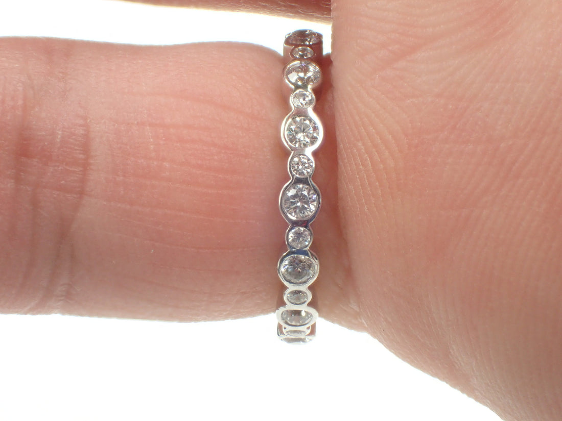 White Sapphire Wedding Band Alternating White Yellow Sapphire Band with Diamonds White Sapphire Wedding Ring Pink Sapphire