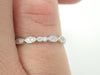 White Sapphire Art Deco Band / Full Eternity Vintage Inspired / Art Deco Sapphire Gemstone Ring / Double Dot Ring/ September Birthstone Ring