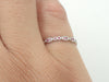 Marquise Shape Platinum Band, Pink Sapphire Art Deco Band, Full Eternity Band with Milgrain, Vintage Inspired Double Dot Ring