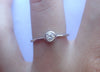2.5mm Solitaire Bezel Set Diamond Ring 14k Simple Bezel 1 Stone Diamond Ring Stacking Single Diamond Promise Ring Diamond Bezel Set Ring