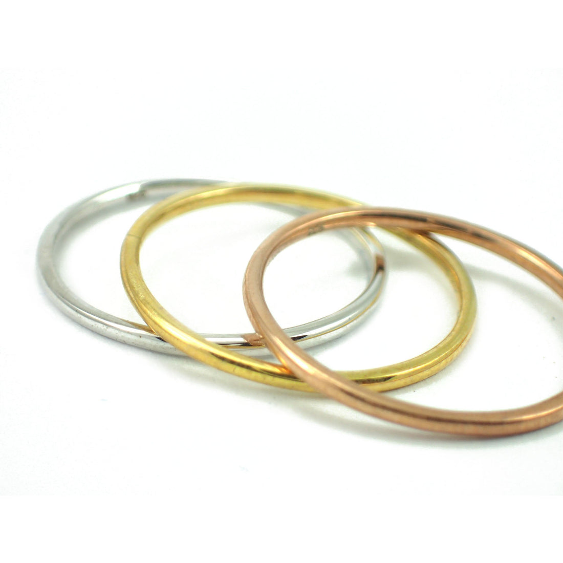 1 mm Gold Ring. Dainty Solid Gold Thin Wedding Band YG