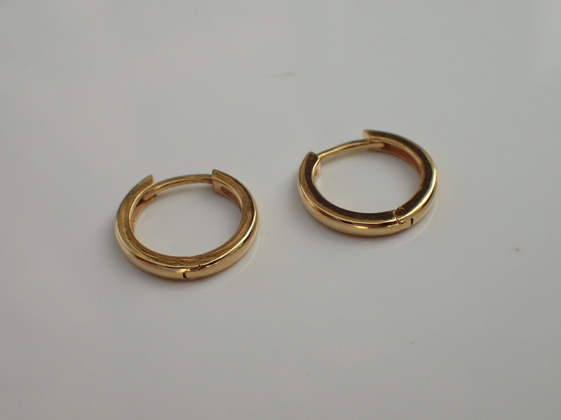 14k Rose Gold Hoop Earring / Gold Earring / Earring Gifts for Women / No Stone Earring / Hoop Earrings / 1 Pair of Earrings / Bridal Gifts