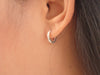 14k Rose Gold Hoop Earring / Gold Earring / Earring Gifts for Women / No Stone Earring / Hoop Earrings / 1 Pair of Earrings / Bridal Gifts