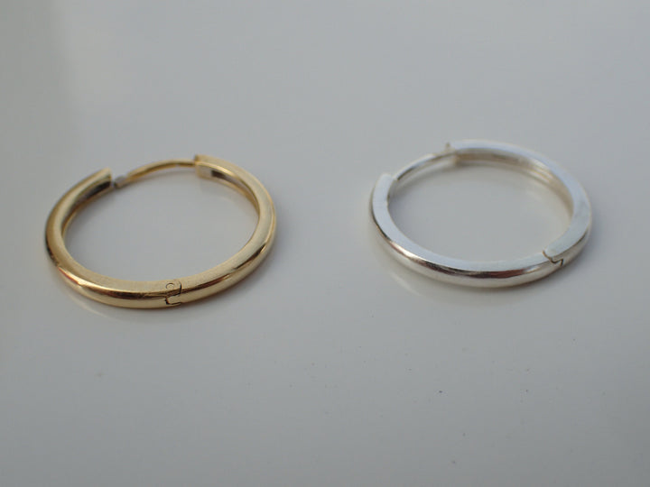 Dainty Hoop Earring, 14k Thin Earring, Tiny Gold Hoops, Thin Gold Hoops, Yellow Gold Hoops, Stud Pair Earrings