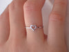 Open Heart Ring - My Heart Is Open to Your Love - Gift of Love Ring - Gift for Gf - Solid Gold 10k, 14k Heart Ring -  Promise Ring