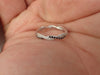 14k White Gold Infinity Ring Full Eternity Diamond Ring Diamond Engagement Ring Black and White Diamond Wedding Band Platinum Diamond Band