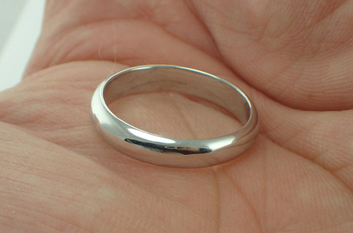 4mm Plain Men Platinum Ring 4mm White Gold Men’s Ring 4mm Solid Gold Men Band 4mm Pt950 Band 14k 4mm Man Wedding Band