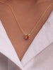 0.14ct Citrine Solitaire 14k Solid Gold Necklace Pendant - November Birthstone Necklace Gift