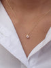 0.14ct Morganite Solitaire 14k Solid Gold Necklace Pendant - Delicate Bezel Set Morganite Necklace Gift for Her