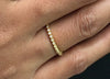 Bezel Set Diamond Wedding Band / Full Eternity Band / 14k Gold Bezel Setting Band / Thin Stackable 14k Yellow Gold Ring