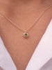 0.14ct Peridot Solitaire Necklace - 14k Solid Gold Necklace Pendant - August Birthstone Necklace Gift