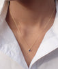0.14ct Blue Sapphire Solitaire 14k Solid Gold Necklace Pendant - September Birthstone Necklace Gift
