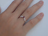 Curved Ring Enhancer, Engagement Ring Enhancer, Curved Chevron Wedding Band, Diamond Garnet Curved Ring