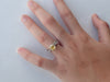 Yellow Sapphire Wedding Ring Set, Natural Sapphires Band, Semi-Mount with Diamonds Engagement Ring