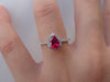 On Sale-Wedding Ring Set Lab-Grown Ruby White Sapphire Sides Accent Gemstone -Wedding Band and Engagement Ring
