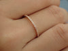 Full Eternity Micro Pave Band, 14K Rose Gold Thin Dainty Band, Pave Diamond Band, Ready to Ship - Fast Shipping