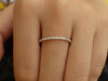 Micro Pave Eternity Diamond Band, 14k Rose Gold Delicate Dainty Full Eternity Band, Ready to Ship - Fast Shipping