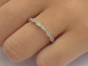 Marquise Shape Platinum Art Deco Band, Stackable Aquamarine Band with Milgrain, Half Eternity Band, Ready to Ship - Fast Shipping