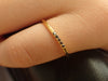 5 Stones Black Diamond Band, Dainty Stackable Ring, Five Stones Ring, Dainty Thin Band, Ready to Ship - Fast Shipping