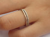 Double Row Diamond Wedding Band, 14k White Gold Two Row Ring, Double Row Micro Pave Eternity, Ready to Ship - Fast Shipping