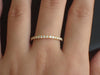 1.5mm Micro Pave Eternity, Diamond Wedding Band, 14k Yellow Gold Full Eternity Ring, Delicate Pave Ring, Ready to Ship