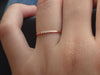 4 Diamonds Stackable Ring, Delicate Four Stones Dainty Thin Band, 14k Rose Gold Diamond Ring, Ready to Ship - Fast Shipping