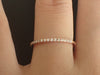 14k Rose Gold Micro Pave Band, Diamond Wedding Band, Half Eternity Ring, Stackable Thin Band, Ready to Ship - Fast Shipping