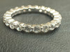 Shared Prong Full Eternity Ring, 2.5mm CZ Wedding Band, 14k White Gold, Bubble Prong Band, Ready to Ship – Fast Shipping