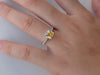 Yellow Sapphire Wedding Ring Set, Natural Sapphires Band, Semi-Mount with Diamonds Engagement Ring