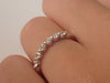 2.2mm Single Prong Six Stones Ring, Diamond Anniversary Ring, Prong Setting Ring, Delicate Bubble Prong Dainty Diamond Ring