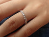 2.2mm Diamond Wedding Band, Half Eternity Band with 18k Solid Gold, U-Prong Setting Band, Delicate Stackable Band