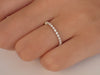 1.5mm Full Eternity Single Prong Band/ Diamond Wedding Band/ Matching Ring/ Single Prong Diamond Wedding Band in Solid Gold