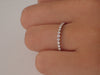 1.5mm Full Eternity Single Prong Band/ Diamond Wedding Band/ Matching Ring/ Single Prong Diamond Wedding Band in Solid Gold