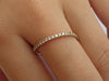 Micro Pave Eternity Diamond Band, 14k Rose Gold Delicate Dainty Full Eternity Band, Ready to Ship - Fast Shipping