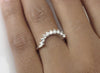 2mm Curved Ring, Curved Ring Enhancer, Diamond Matching Wedding Band, Diamond Crown Ring, Curved Chevron Ring