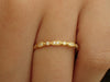 Vintage Wedding Band, Full Eternity Stackable Diamond Ring, Art Deco Band with Milgrain, Ready to Ship - Fast Shipping