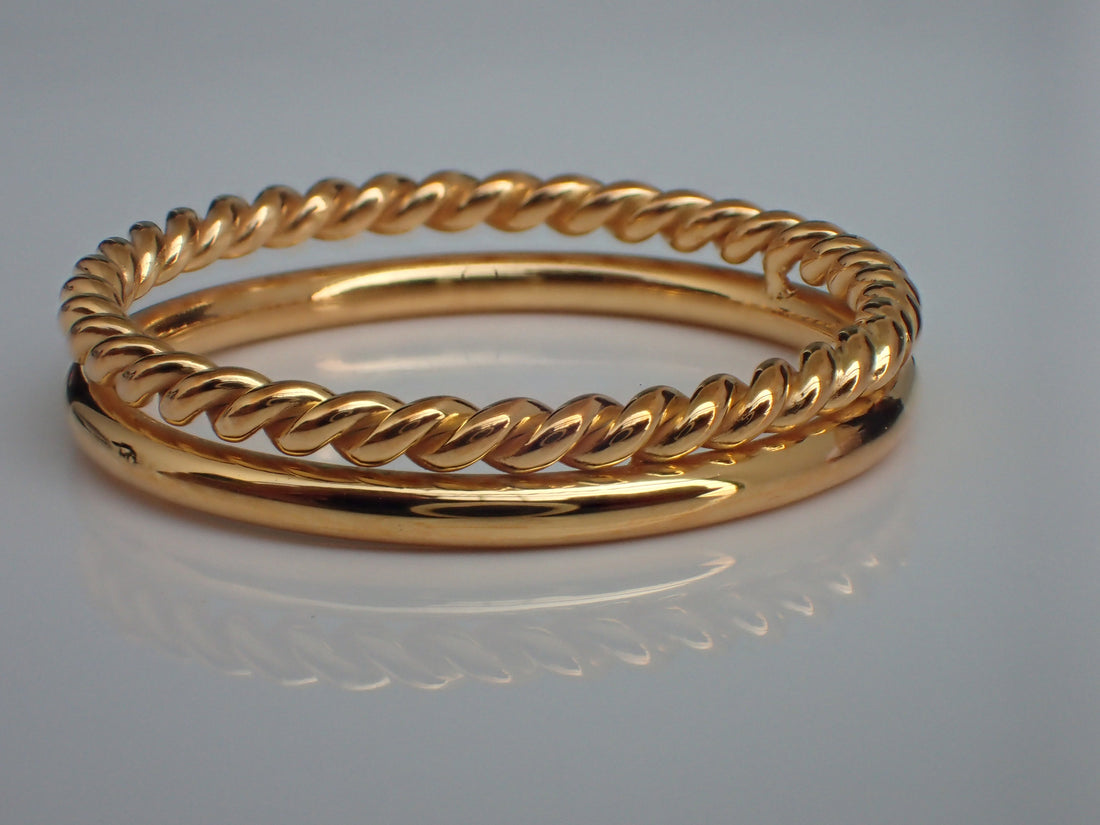 Twist Infinity Rings Set of 2, 14k Solid Gold Rope Rings, Thin Dainty Band, Simple Stacking Band, Delicate Twisted Band