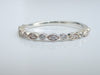 Art Deco Marquise Wedding Band, Matching Diamond Band, 14k Solid Gold Half Eternity Ring, Art Deco Stackable Band